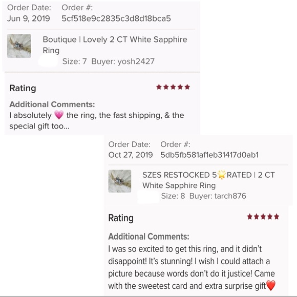 🌟RAVE REVIEWS-RESTOCK🌟| 2 CT White Sapphire Ring - Picture 8 of 8